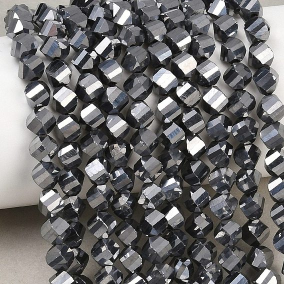 Терагерц каменные бусы пряди, граненые, твист