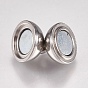 304 Stainless Steel Magnetic Clasps with Loops