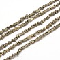 Natural Pyrite Nuggets Beads Strands, 3~5x3~5mm, Hole: 1mm, about 15.7 inch