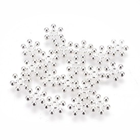 Tibetan Style Alloy Spacer Beads, Lead Free & Cadmium Free, Snowflake, for Christmas, 8x7x2mm, hole: 1mm