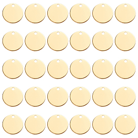 Латунные подвески, штампованная зеркальная полировка пустая бирка, плоско-круглые