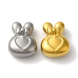 304 из нержавеющей стали бусы, кролик с бантиком и сердечком