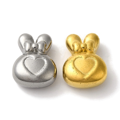 304 из нержавеющей стали бусы, кролик с бантиком и сердечком