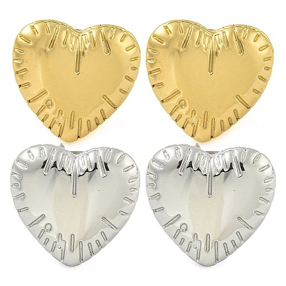 304 серьги-гвоздики из нержавеющей стали для женщин, сердце