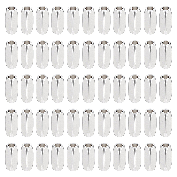 50Pcs Brass Beads, Rectangle