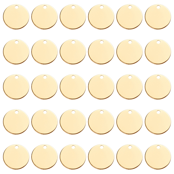 Латунные подвески, штампованная зеркальная полировка пустая бирка, плоско-круглые