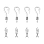Tibetan Style Zinc Alloy Pendants, Fish and Hooks