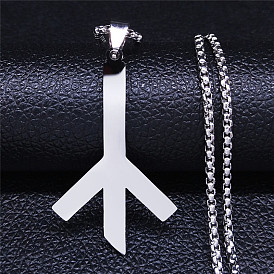 201 ожерелья из нержавеющей стали с подвесками в виде руны смерти