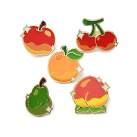 Фрукт эмалированный значок, покраска золотых значков из сплава для лацканов одежды рюкзака