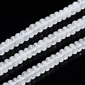 Natural Crackle Quartz Beads Strands, Rondelle