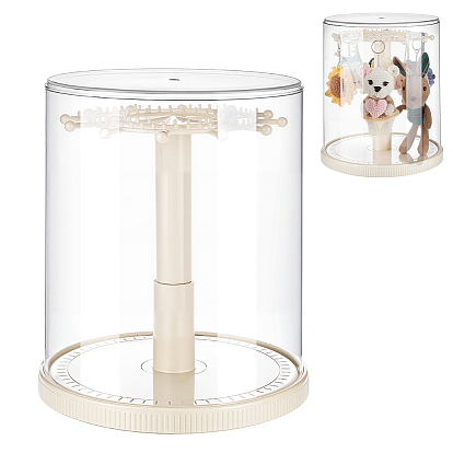 Прозрачные пластиковые витрины для кукол из АБС-пластика, с вращающимися подставками для кукол-питомцев внутри, колонка