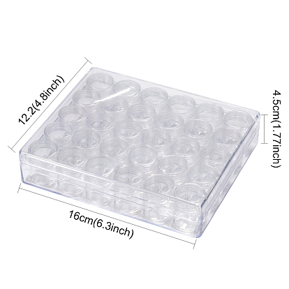 China Factory Clear Bead Organizer Storage Case, Plastic Bead Containers,  Seed Beads Containers with 30 Tiny Containers, Rectangle, 16x13.5x3.5cm  16x13.5x3.5cm, Capacity: 5ml(0.17 fl. oz) in bulk online 