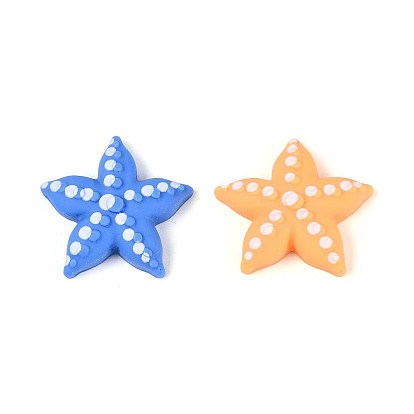 Непрозрачные кабошоны из смолы, морская звезда