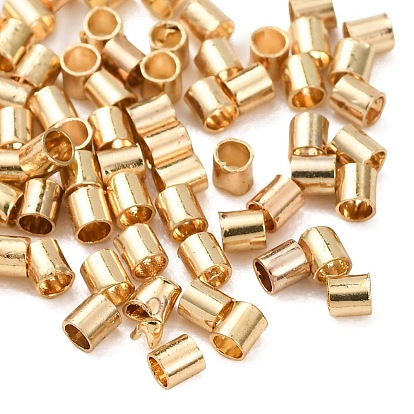 Brass Crimp Beads, Nickel Free, Tube