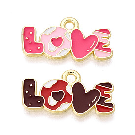 Подвески из сплава с эмалью ко дню святого валентина, словесные любовные чары, золотые