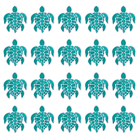 22 шт. полиэстеровые компьютеризированные вышитые термонашивные заплатки, аппликация, черепаха