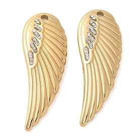 304 из нержавеющей стали с горный хрусталь подвески, ручная полировка, ионное покрытие (ip), крыло