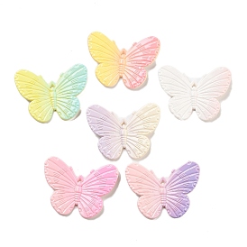 Gradient Color Opaque Resin Decoden Cabochons, Butterfly