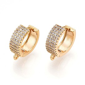 Латунный микропаве кубический цирконий кольцо серьги фурнитура, без свинца, без никеля и без кадмия, кольцо