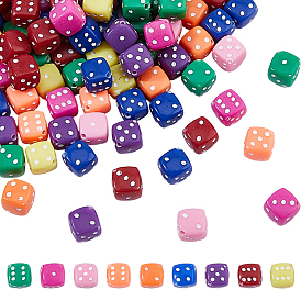 300шт акриловые бусины, игральная кость