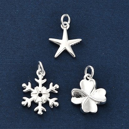 925 стерлингов серебряные подвески, серебристый цвет патед, с 925 соединительными кольцами и 925 штампом