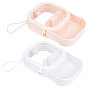 4 шт 2 цвета квадратный абс + тпе многофункциональный карманный ящик для хранения с кнопкой, Портативный футляр для мелких вещей с прозрачным окном и веревкой для подвешивания
