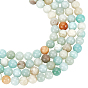 2 нити натуральный цветок амазонит бусины нити, круглые