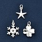 925 стерлингов серебряные подвески, серебристый цвет патед, с 925 соединительными кольцами и 925 штампом