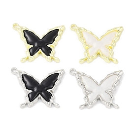 Rack Plating Alloy Enamel Pendants, Cadmium Free & Nickel Free & Lead Free, Butterfly Charm