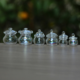 Mini Glass Jar, Micro Landscape Dollhouse Accessories, Pretending Prop Decorations