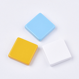 Resin Beads, Half Drilled, Square