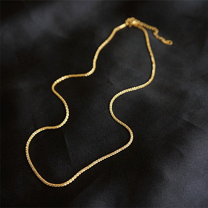 Minimalist Luxury Titanium Steel Twist Chain Necklace Bracelet Set