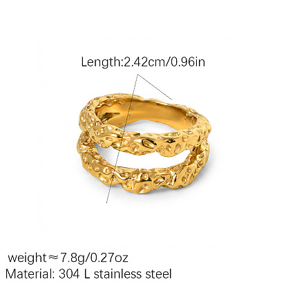 Double Layer 304 Stainless Steel Finger Rings
