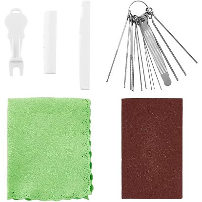 Комплект аксессуаров для гитары, с металлическим гитарным бриджем, набором надфилей для седельных гаек и пластиковыми гитарными гвоздями