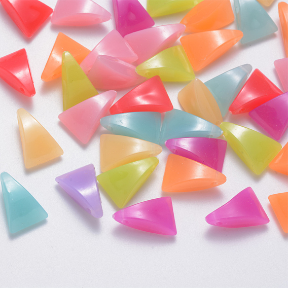 Imitation Jelly Acrylic Pendants, Triangle