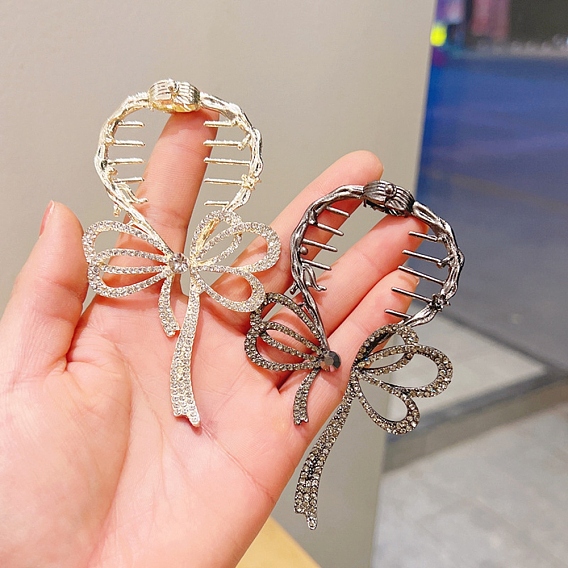 Расческа для волос из сплава с двойным бантом, аксессуары для волос для женщин и девочек