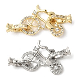 Латунный паве из прозрачного кубического циркония с застежками, без свинца и без кадмия, долговечный, стойки покрытие, мотоцикл