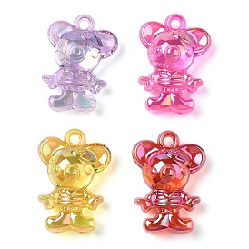 Гальваническое прозрачное уф-покрытие акриловые подвески, радужный, мышь прелести