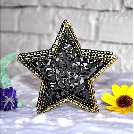 Star Shape Iron Candle Holder, Candle Storage Container Home Decoration