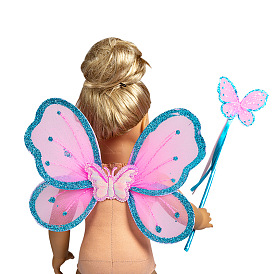 Наборы игрушек для кукол из ткани, включая крыло бабочки и ручную палку, принадлежности для изготовления кукол