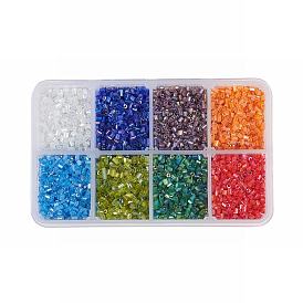 PandaHall Elite Mixed 11/0 Two Cut Glass Seed Beads, Hexagon