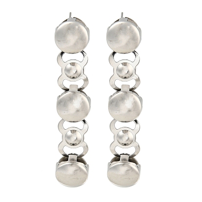 304 из нержавеющей стали серьги, для женщин, плоско-круглые