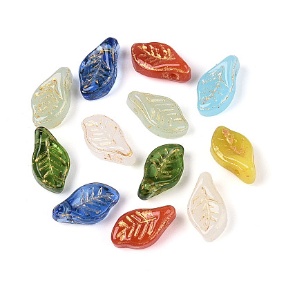 Краска для выпечки и стеклянные бусины, инкрустированные золотым металлом, лист