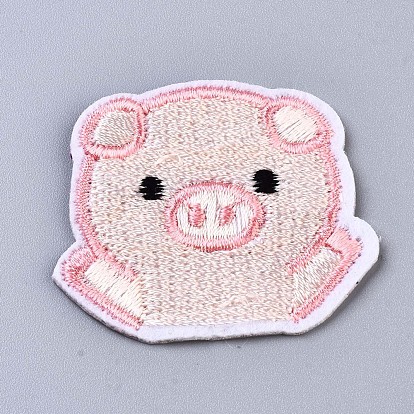 Pig Appliques, Computerized Embroidery Cloth Iron on/Sew on Patches, Costume Accessories