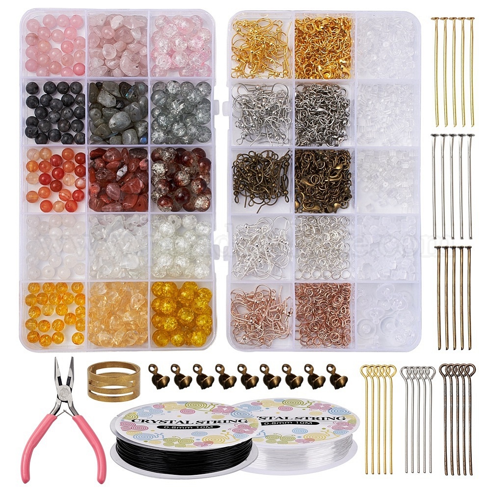 China Factory DIY Mixed Stone Jewelry Set Making Kit, Including