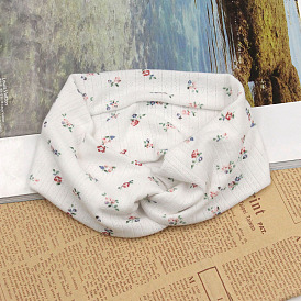 300Pcs Flower Pattern Cotton Cross Headband for Women Girls