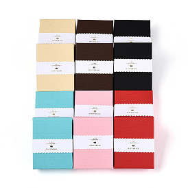 12шт. 6цвета картонные коробки для ювелирных изделий, для ожерелья, Браслеты, кольцо, серьга, с черной губкой внутри