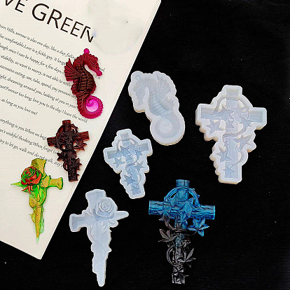 Подвески своими руками в силиконовой форме, формы для литья смолы, для уф-смолы, изготовление изделий из эпоксидной смолы, белые