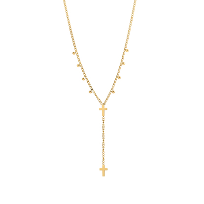 304 подвесные из нержавеющей стали ожерелья, крестик, ионное покрытие (ip)