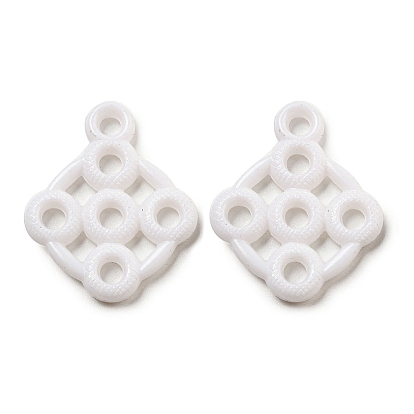 Непрозрачные акриловые подвески, Ромб с кольцом